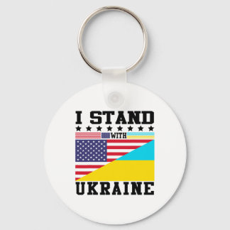 Ukraine American Pride Vintage Retro Ukrainian Fla Sleutelhanger