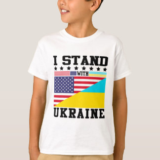 Ukraine American Pride Vintage Retro Ukrainian Fla T-shirt