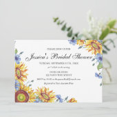 Ukraine Aquarelle nuptiale douche Invitation (Debout devant)