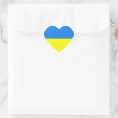 Ukraine - Autocollant cardiaque du drapeau ukraini (Sac)