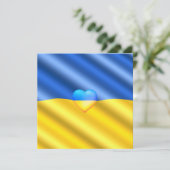 Ukraine Cartes de drapeau Coeur - Soutien à la lib (Debout devant)