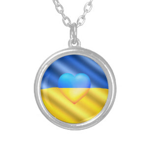 Ukraine - Coeur du collier drapeau - Liberté