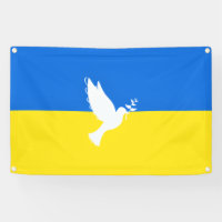 Ukraine drapeau Bannière Paix Dove Liberté