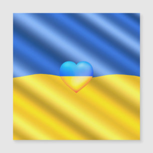 Ukraine Drapeau Carte Magnétique Liberté - Paix
