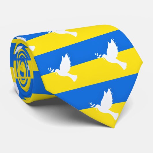 Ukraine Drapeau Cravate Dove de Paix - Liberté (Roulé)