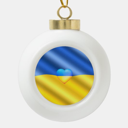 Ukraine Drapeau ornement de Noël - Liberté Paix (Devant)