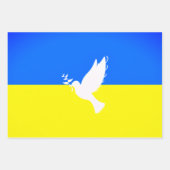 Ukraine Drapeau Peace Dove Feuilles de papier à en (Devant)