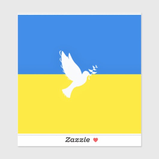 Ukraine Drapeau Peace Dove Stickers Soutien à la l (Feuille)