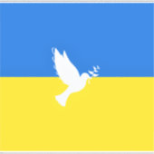 Ukraine Drapeau Peace Dove Stickers Soutien à la l (Devant)