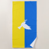 Ukraine Drapeau Plage Serviette de Paix - Liberté (Devant)