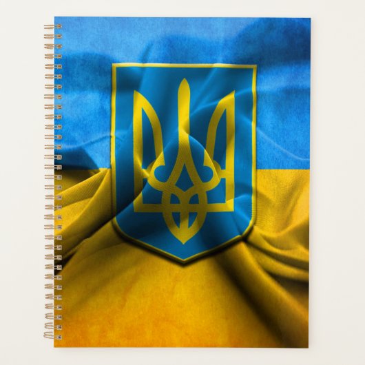 Ukraine Drapeau Tryzub Trident Blue Gold 2 Planner (Devant)