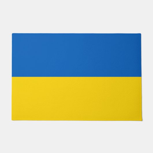 Ukraine Drapeau ukrainien Soutien Paillasson bleu  (Devant)