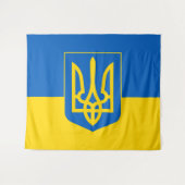 Ukraine & drapeau ukrainien, tapisserie Tryglav /s (Devant (Horizontal))