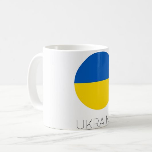 Ukraine Drapeau Voyage Café Mug (Devant gauche)