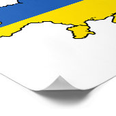 Ukraine Flag Crying Tears For Ukraine  Poster (Hoek)