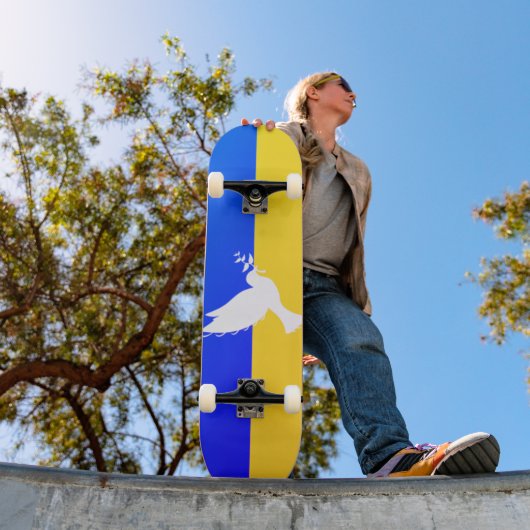Ukraine Flag Skateboard Dove de la Paix - Liberté (Extérieur 1)