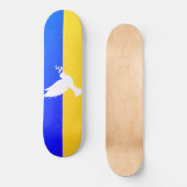 Ukraine Flag Skateboard Dove de la Paix - Liberté (Recto)