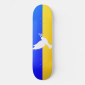 Ukraine Flag Skateboard Dove de la Paix - Liberté (Recto)