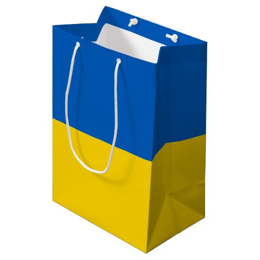 Ukraine Flagge Medium Cadeauzakje (Voorkant Gekanteld)