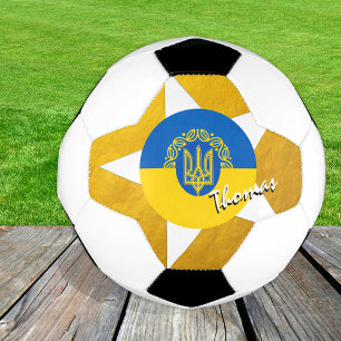 Ukraine Football & Gold drapeau ukrainien