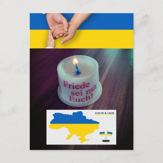 Ukraine Friede sei mit euch Briefkaart (Voorkant)