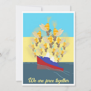 Ukraine invitation colorée "jaune bleu"