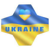 Ukraine - Paix - drapeau ukrainien - Soutien à la  (Plat)