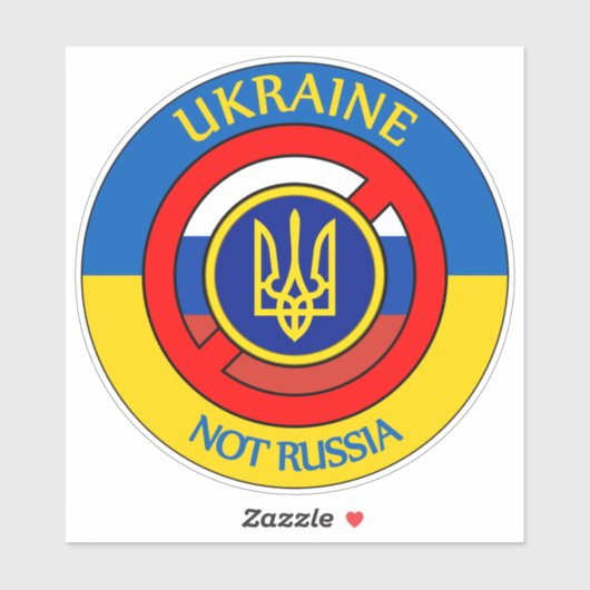 Ukraine - Pas Russie Sticker (Feuille)