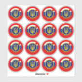 Ukraine - Pas Russie Sticker (Feuille)