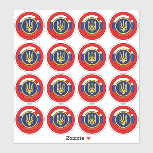 Ukraine - Pas Russie Sticker (Feuille)