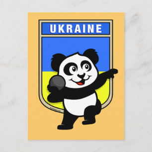 Ukraine Shot Put Panda Briefkaart
