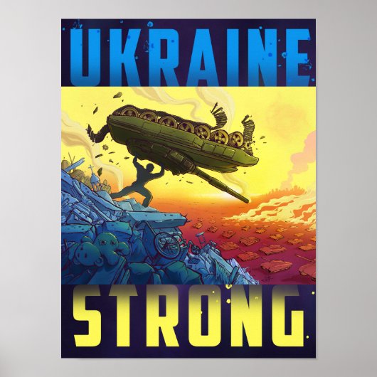 UKRAINE STRONG - poster (Devant)