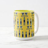 Ukraine Tracteurs Et Réservoirs Latte Mug (Devant droit)