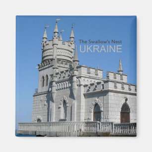 Ukraine Travel Souvenir Photo Magnet Swallows Nest Magneet