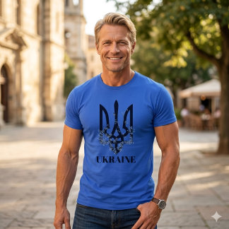 UKRAINE. Trident. Coat of Arms. T-shirt