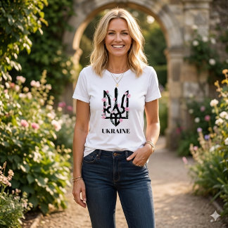 UKRAINE. Trident. Ukrainian Coat of Arms.  Tri-Blend Shirt