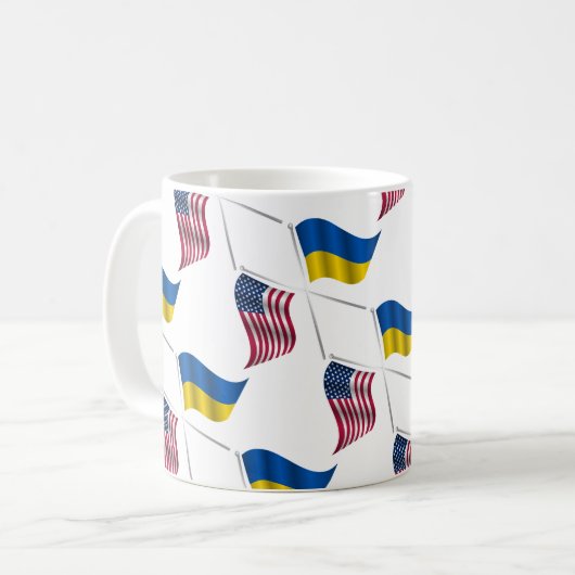 UKRAINE USA Coffee Mug (Devant gauche)