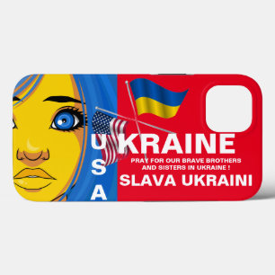 UKRAINE USA Hoesje-Mate iPhone ZAAK 13 Hoesje