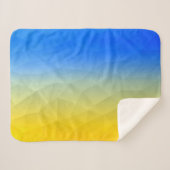 Ukraine yellow blue geometric mesh pattern sherpa deken (Voorkant (horizontaal))