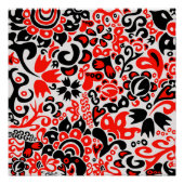 Ukrainian ethnic folk art floral pattern absrtact perfect poster (Voorkant)