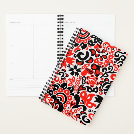Ukrainian ethnic folk art floral pattern absrtact  planner (Display)