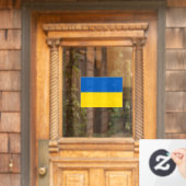 Ukrainian flag. Supporting Ukraine Raamsticker (Huis Deur)
