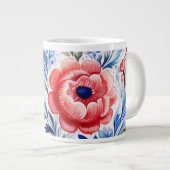 Ukrainian folk art pattern X-Large Coffee Mug Extra Grote Beker (Voorkant rechts)