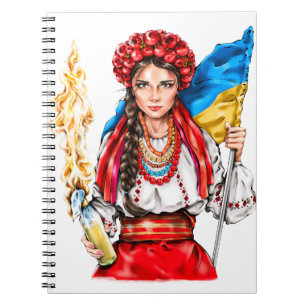 Ukrainian Girl Fighting for Freedom Notitieboek