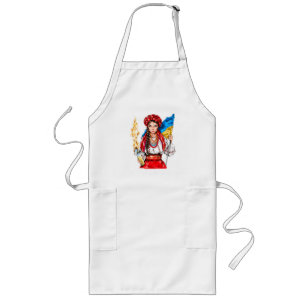 Ukrainian Girl Fighting for Freedom T-Shirt Lang Schort