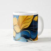 Ukrainian motifs blue and yellow X-Large Mug (Devant droit)