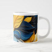 Ukrainian motifs blue and yellow X-Large Mug (Droite)