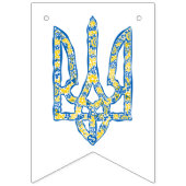 Ukrainian national emblem trident tryzub ethnical vlaggetjes (Derde vlag)