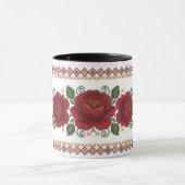 Ukrainian traditional vushuvanka folk pattern rose mok (Midden)