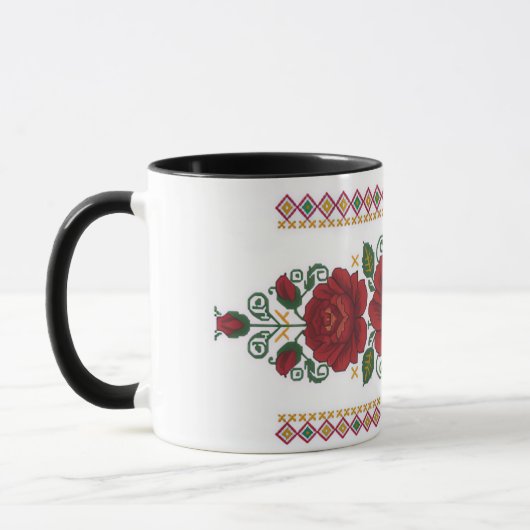 Ukrainian traditional vushuvanka folk pattern rose mok (Links)